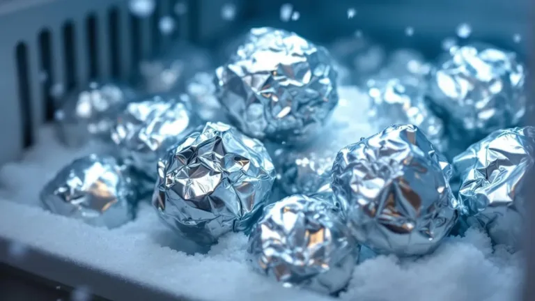 Geen ijsblokjes maar dit, deze aluminiumfolie-truc werkt perfect in de vriezer