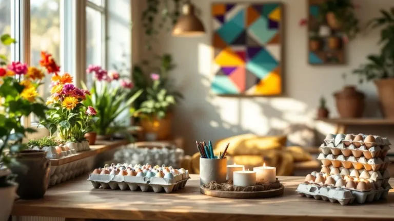 Ik hergebruikte eierdozen op 4 creatieve manieren: nu is mijn huis veel gezelliger
