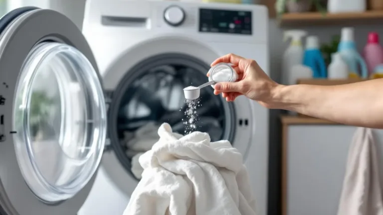 Vergeet bleekmiddel: strooi dit alledaagse middel in de wasmachine voor stralend witte was